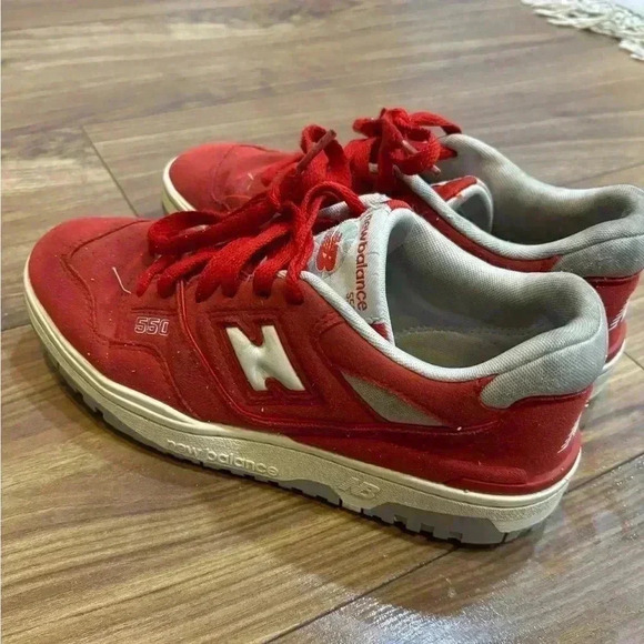 New Balance 550 Suede Pack Team Red - Picture 6 of 7